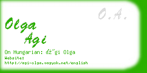 olga agi business card